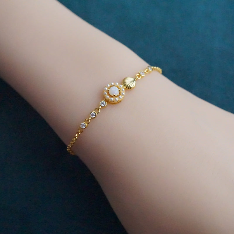 White Opal Bracelet: Exquisite Elegance-Vsabel Jewellery