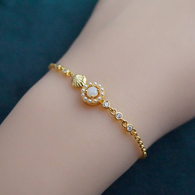 White Opal Bracelet: Exquisite Elegance-Vsabel Jewellery