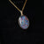 Stunning Blue 14K Gold Opal Pendant-Vsabel Jewellery