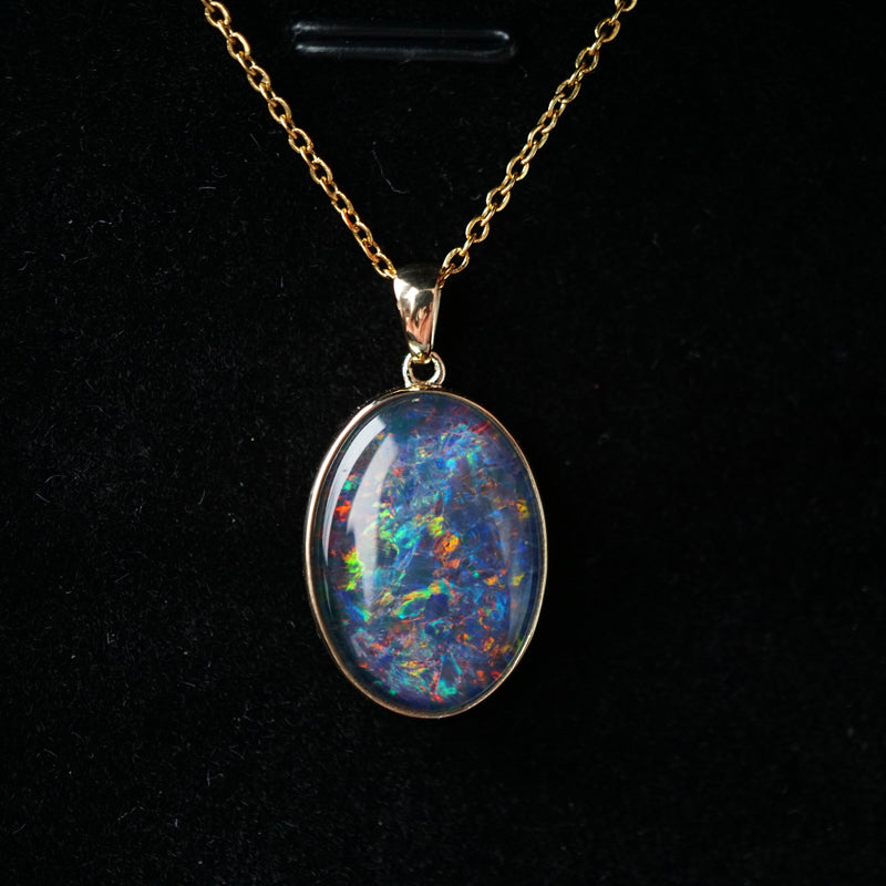 Stunning 14K Gold Opal Pendant-Vsabel Jewellery