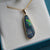 Versatile Long Opal Pendant in 14K Gold-Vsabel Jewellery