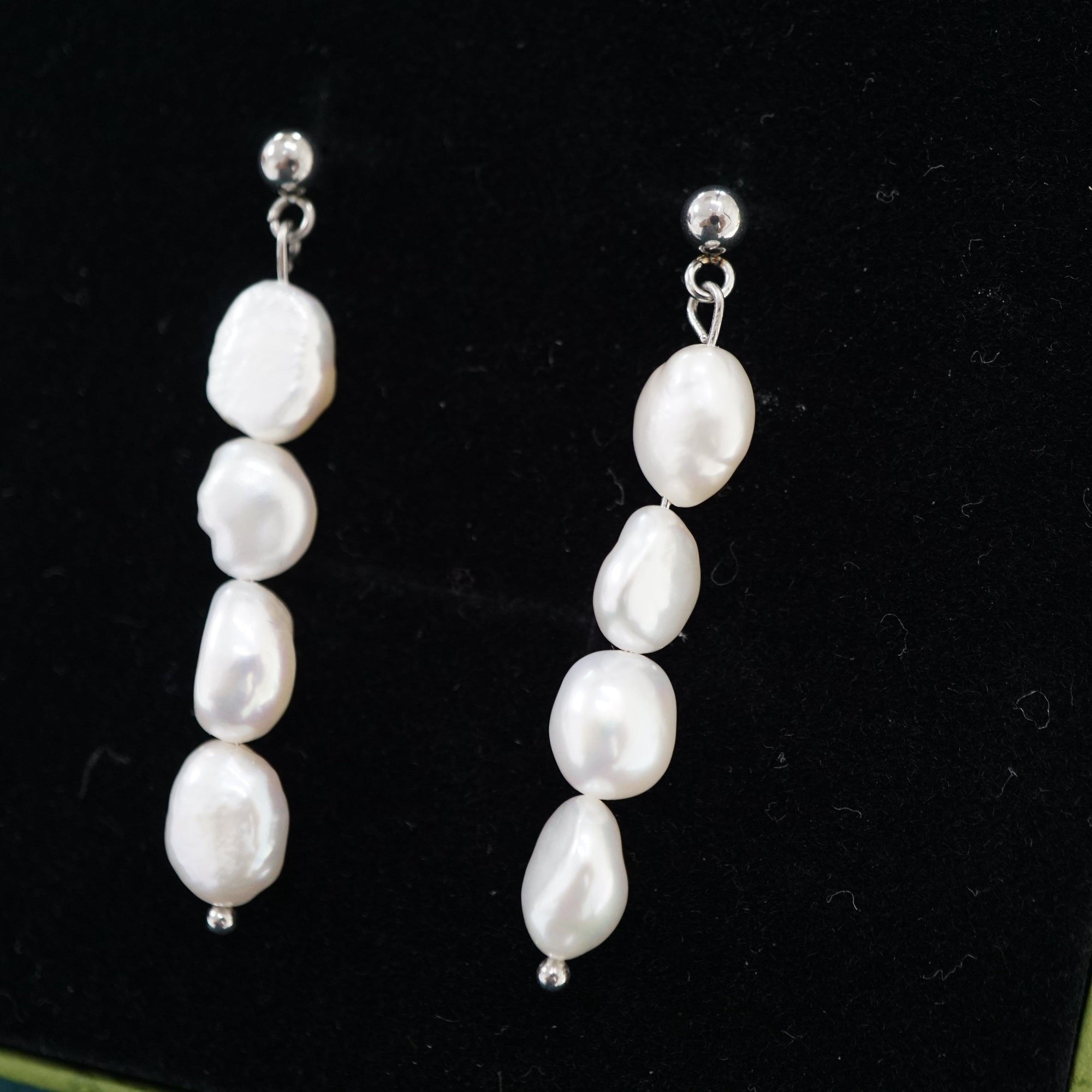 Sleek Drop Freshwater Pearl Earrings