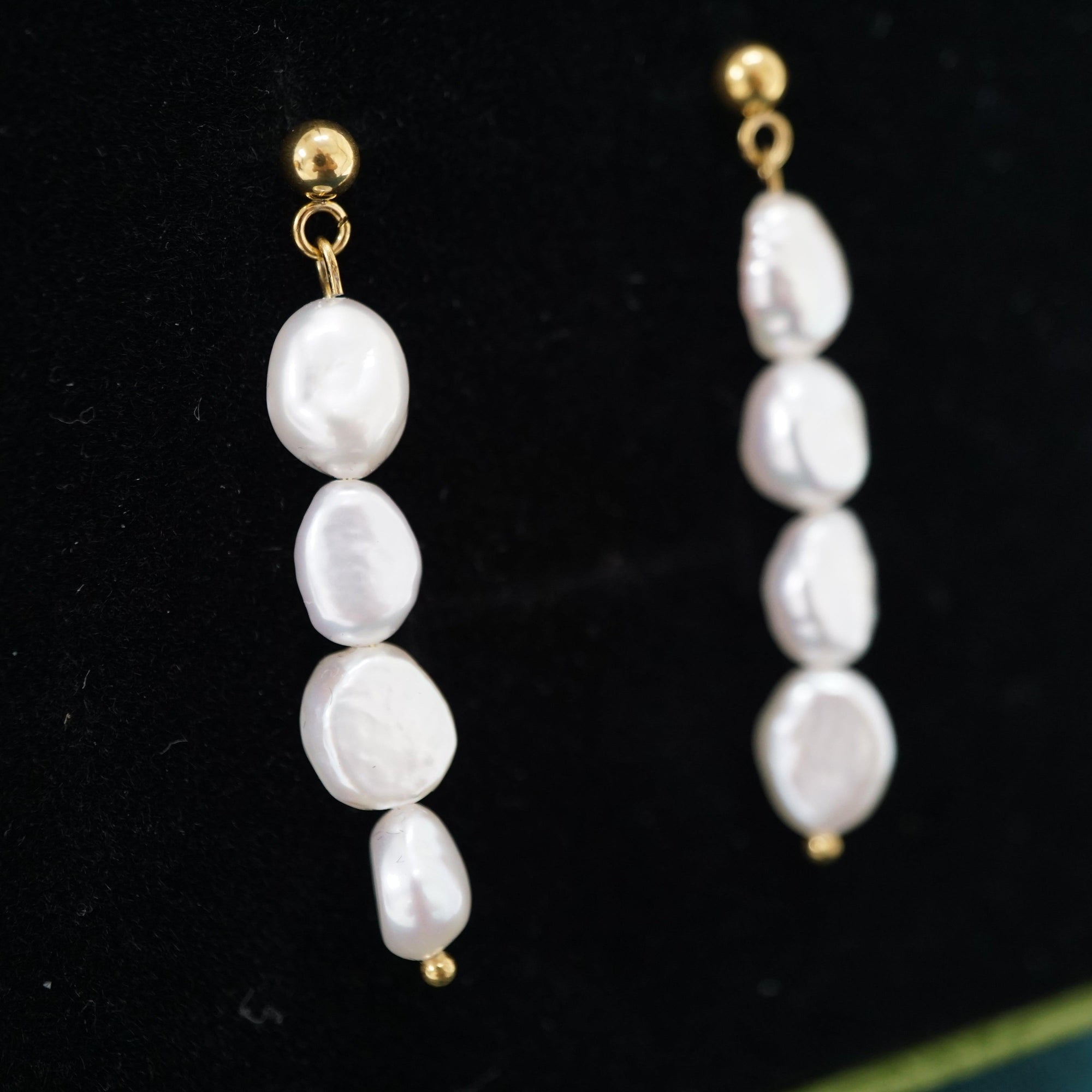 Sleek Drop Freshwater Pearl Earrings