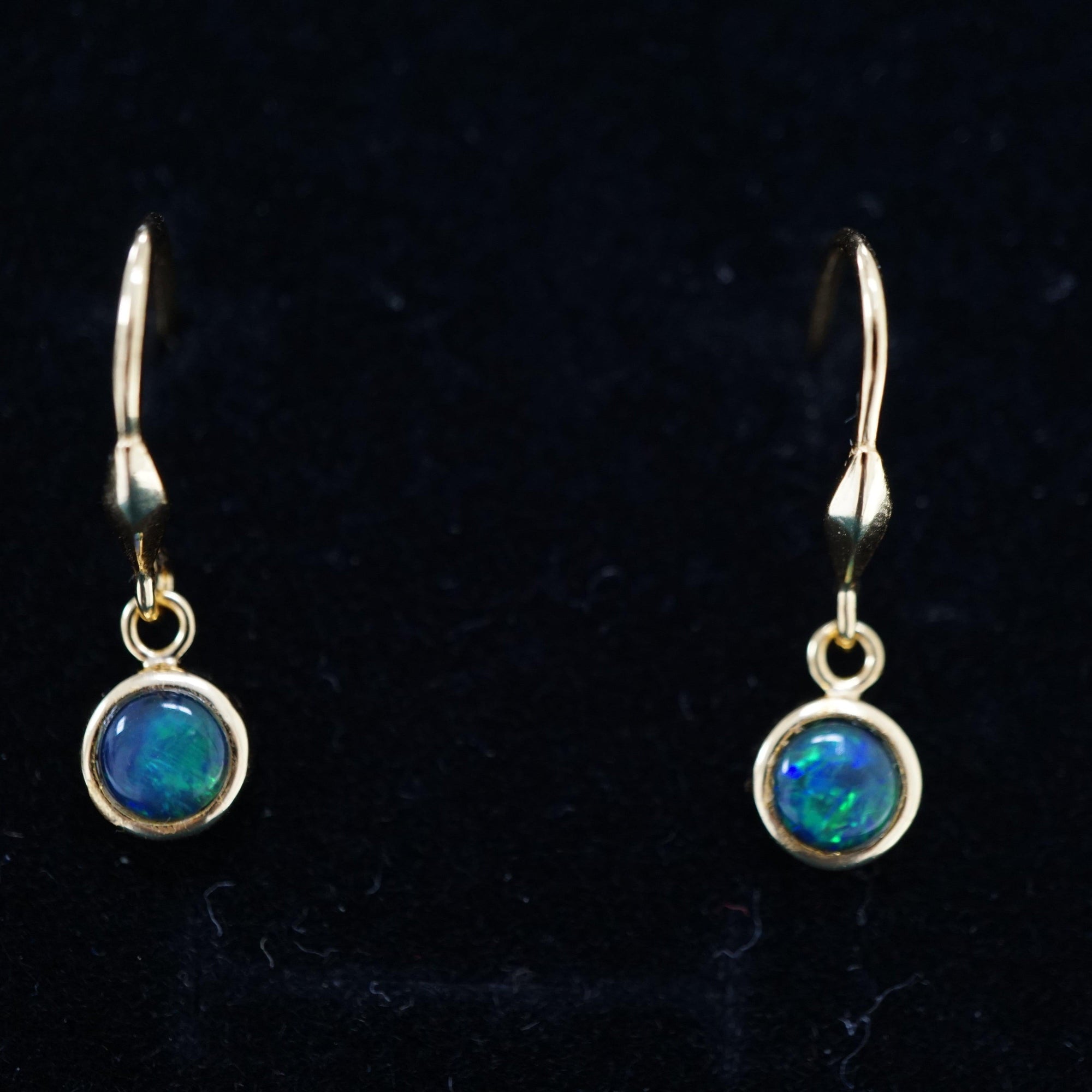 Australian Triplet Opal Dangle Earrings