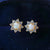 Flower 18k Gold Plated Sparkling Brilliance Crystal Opal Stud Earrings