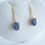 Unique Purple Dangle Triplet Opal Earrings