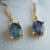 Unique Purple Dangle Triplet Opal Earrings
