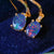 Unique Purple Dangle Triplet Opal Earrings