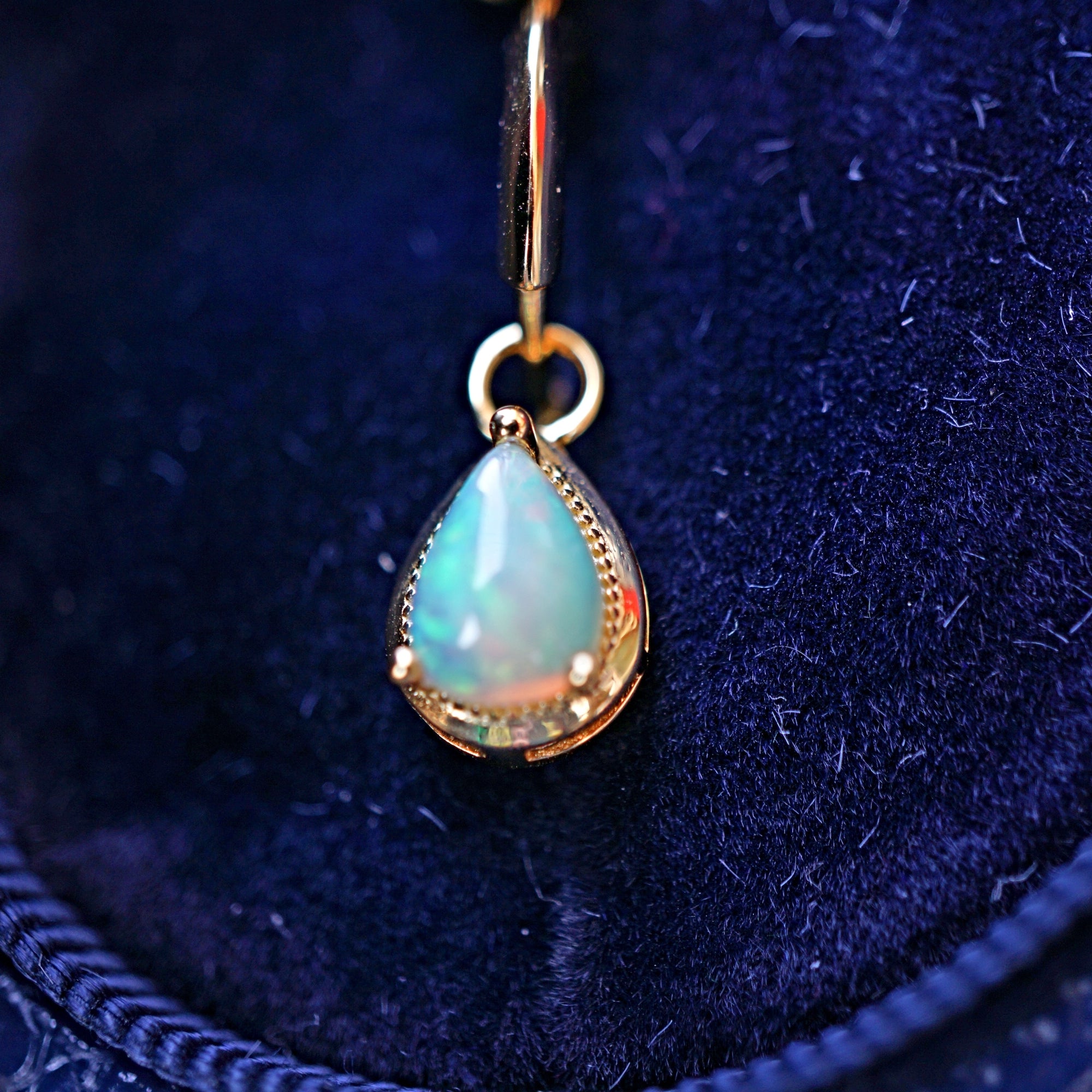 Genuine 18k Gold Plated Ethiopian Opal Earrings