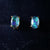 Tiny Oval Opal Earring Studs In 18k Gold Plated 925 Silver