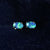 Tiny Oval Opal Earring Studs In 18k Gold Plated 925 Silver