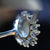 Silver Genuine Australian crystal opal ring