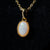 Vintage Classic Style Simple Australian Crystal Opal necklace In Gold 18k Gold Plated 925 Sterling Silver