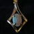 Diamond Style Australian Crystal Opal necklace In Gold 18k Gold Plated 925 Sterling Silver