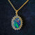 Beautiful Big Opal Pendant Necklace