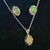 Genuine 18k Gold Plated Ethiopian Opal Jewelry Set