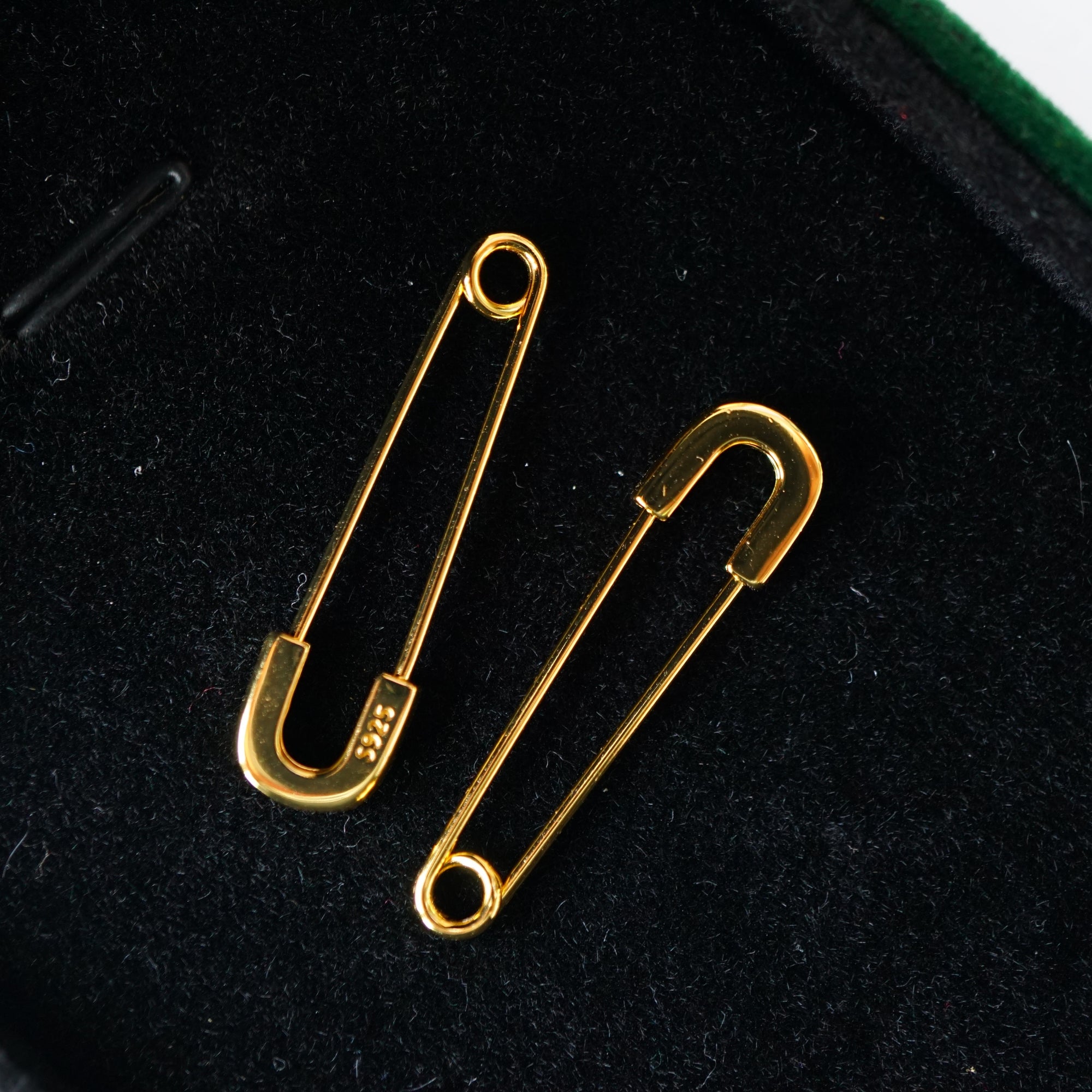 Simple Safety Pin Earrings in Sterling Silver, Minimalist Style
