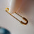 Simple Safety Pin Earrings in Sterling Silver, Minimalist Style