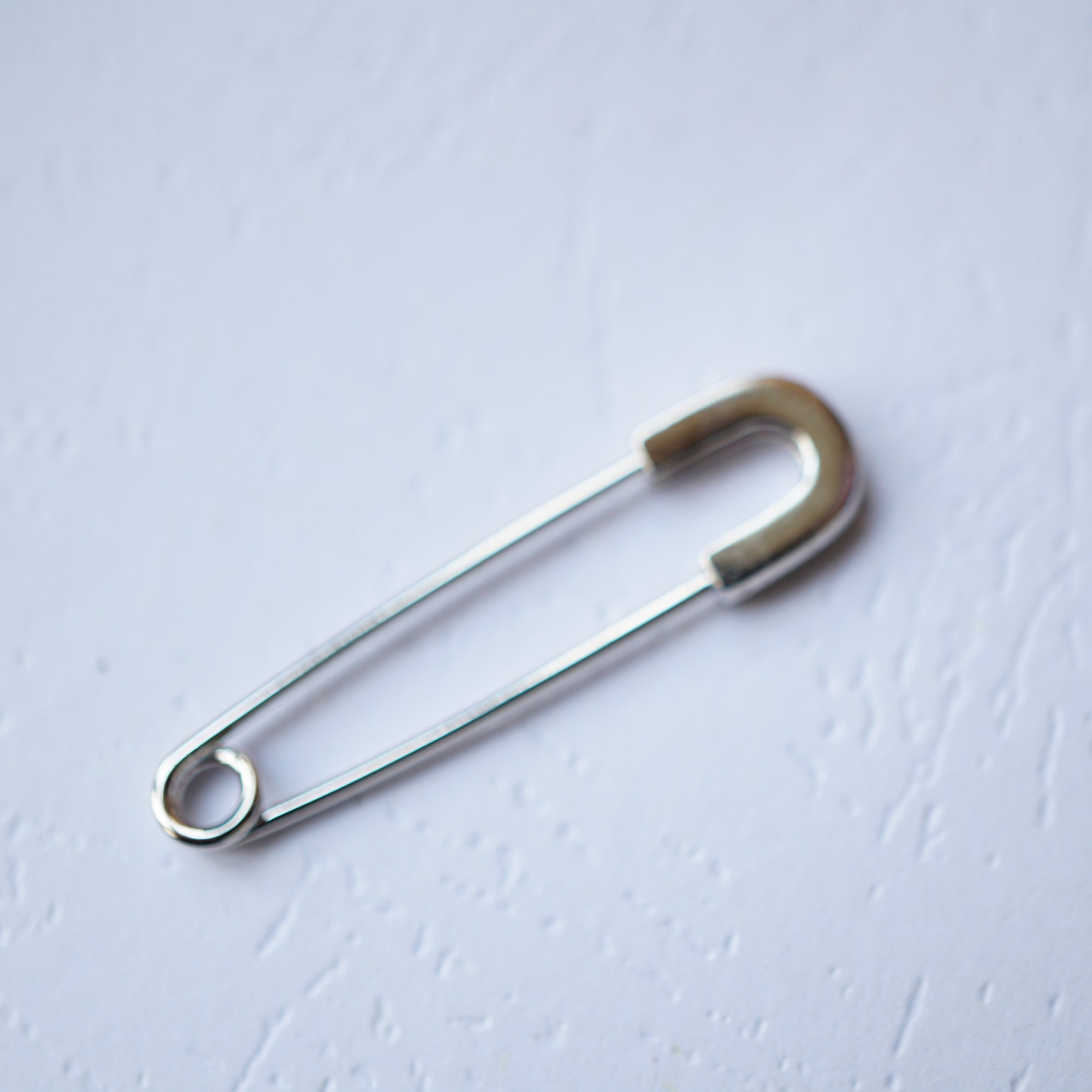 Simple Safety Pin Earrings in Sterling Silver, Minimalist Style
