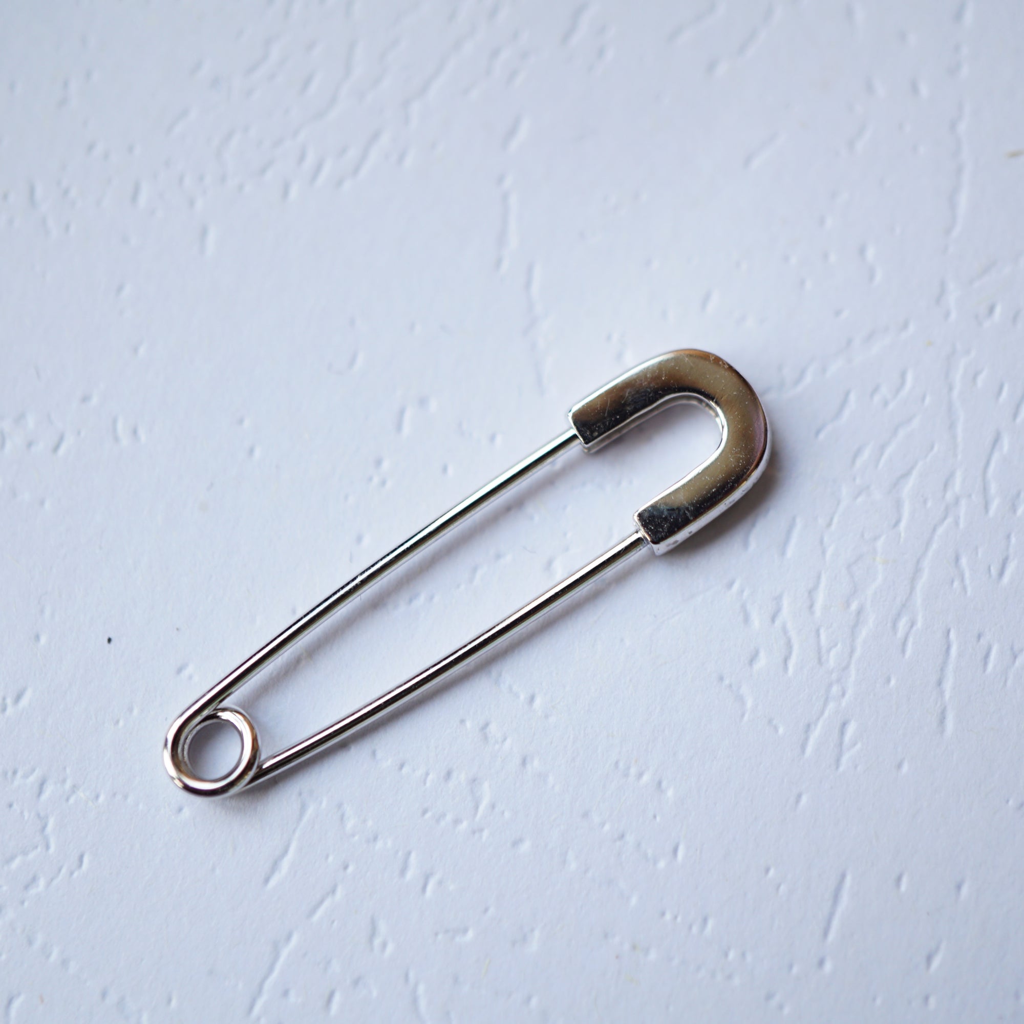 Simple Safety Pin Earrings in Sterling Silver, Minimalist Style