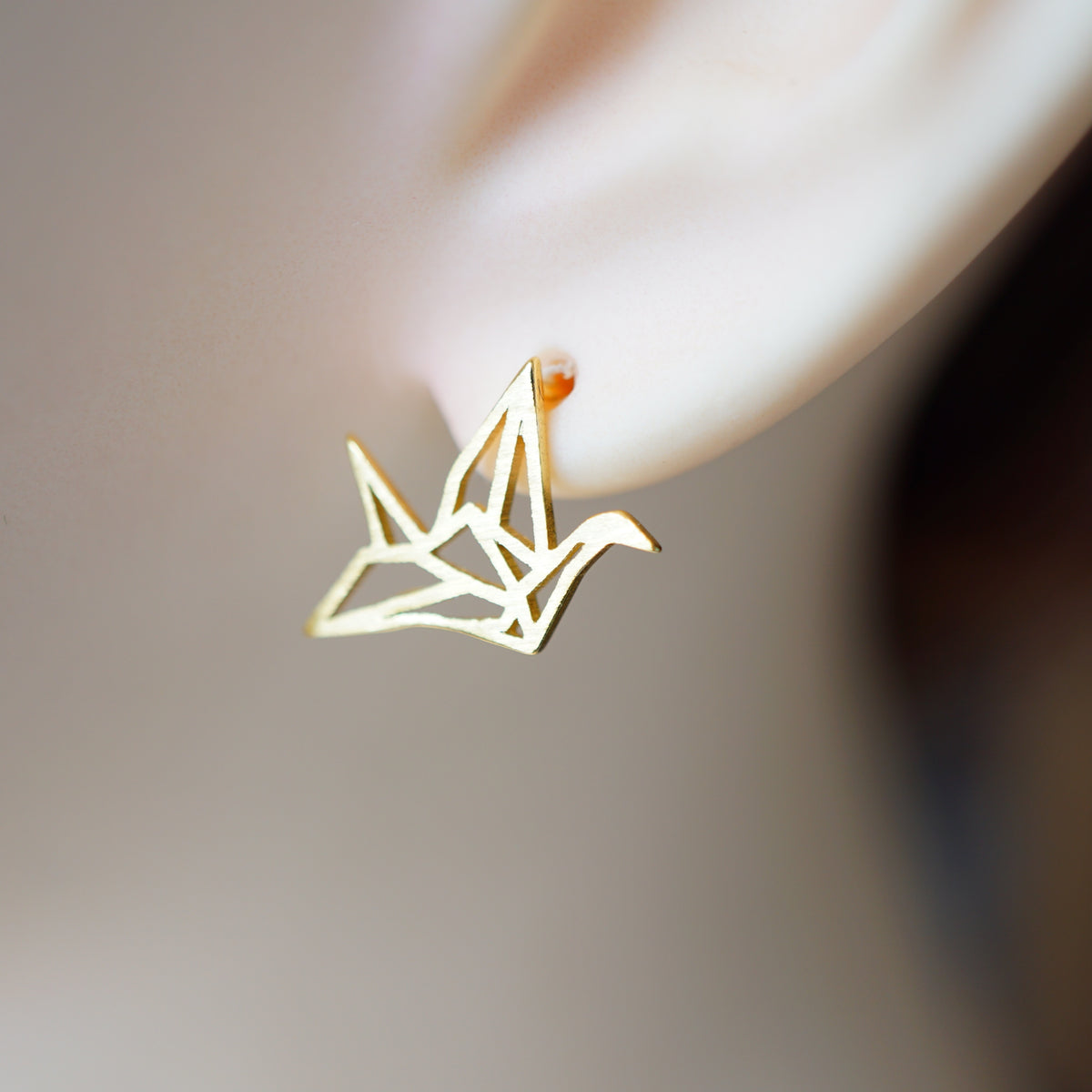 Minimalist Dove Stud Earrings in Sterling Silver