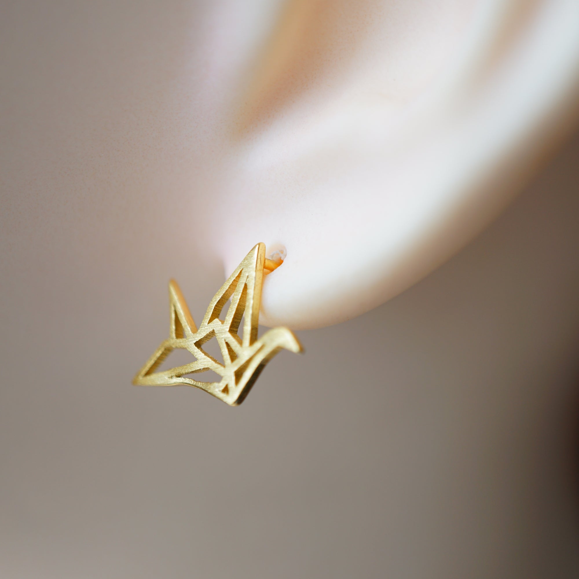 Minimalist Dove Stud Earrings in Sterling Silver