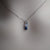 Classic Natural Sapphire Pendant Necklace with Cubic Zirconia