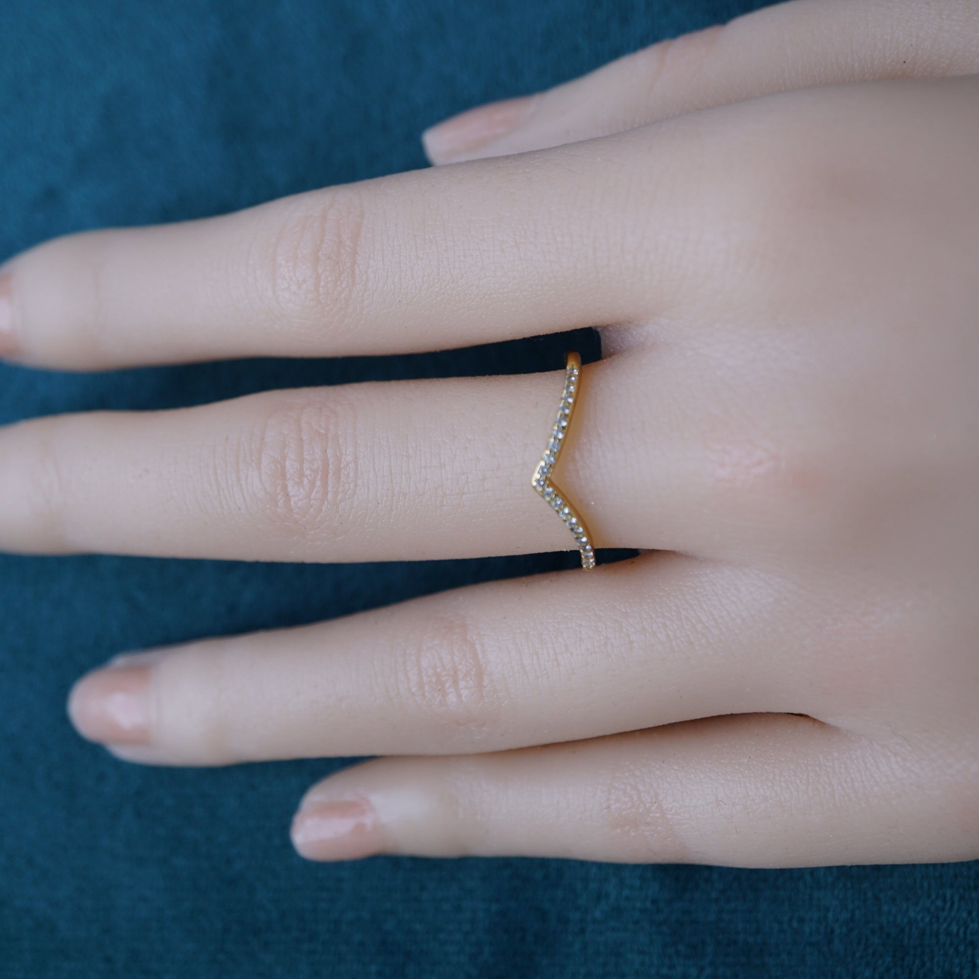 Simple V Shape Ring in Sterling Silver