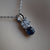 Classic Natural Sapphire Pendant Necklace with Cubic Zirconia