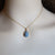 14k Gold Baby Blue Boulder Opal Pendant