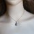 14k Gold Baby Blue Boulder Opal Pendant
