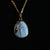 14k Gold Baby Blue Boulder Opal Pendant