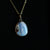 14k Gold Baby Blue Boulder Opal Pendant