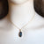 14k Gold Blue-Black Boulder Opal & Pearl Pendant