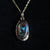 14k Gold Blue-Black Boulder Opal & Pearl Pendant