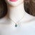 14k Gold Ocean Blue Boulder Opal & Pearl Pendant