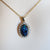 14k Gold Blue-Green Boulder Opal & Natural Freshwater Pearl Pendant