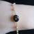 14k Gold Violet Boulder Opal Natural Pearl Bracelet