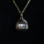 14k Gold Black-Brown Boulder Opal & Pearl Pendant