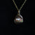 14k Gold Black-Brown Boulder Opal & Pearl Pendant