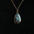 14k Gold Red Blue Boulder Opal Pendant, Vibrant Natural Opal Jewelry