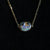 14k Gold Galaxy Blue Boulder Opal Pendant