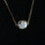 14k Gold Galaxy Blue Boulder Opal Pendant