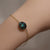 14k gold green black boulder opal bracelet