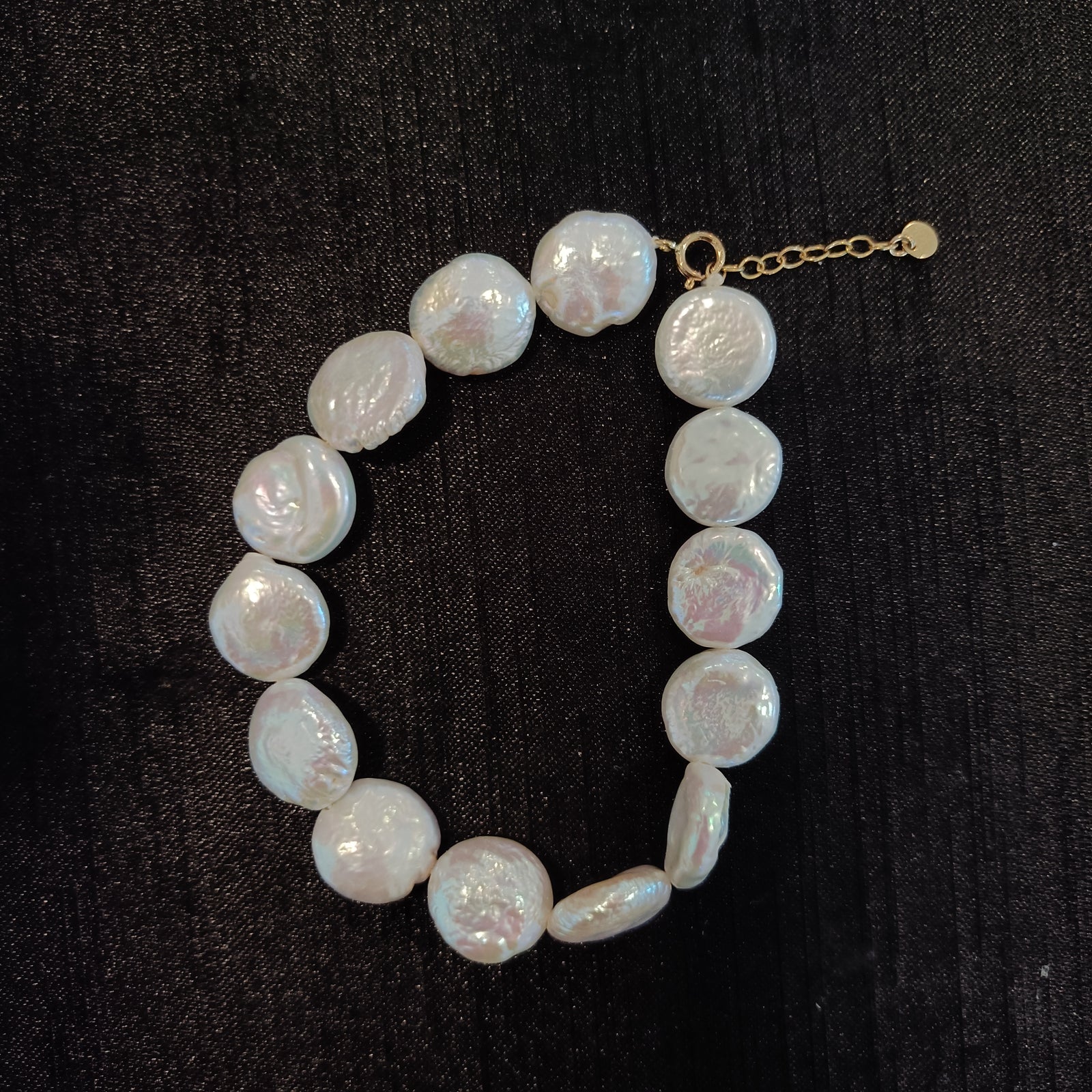 Coin Pearl Bracelet, Real Freshwater Pearls