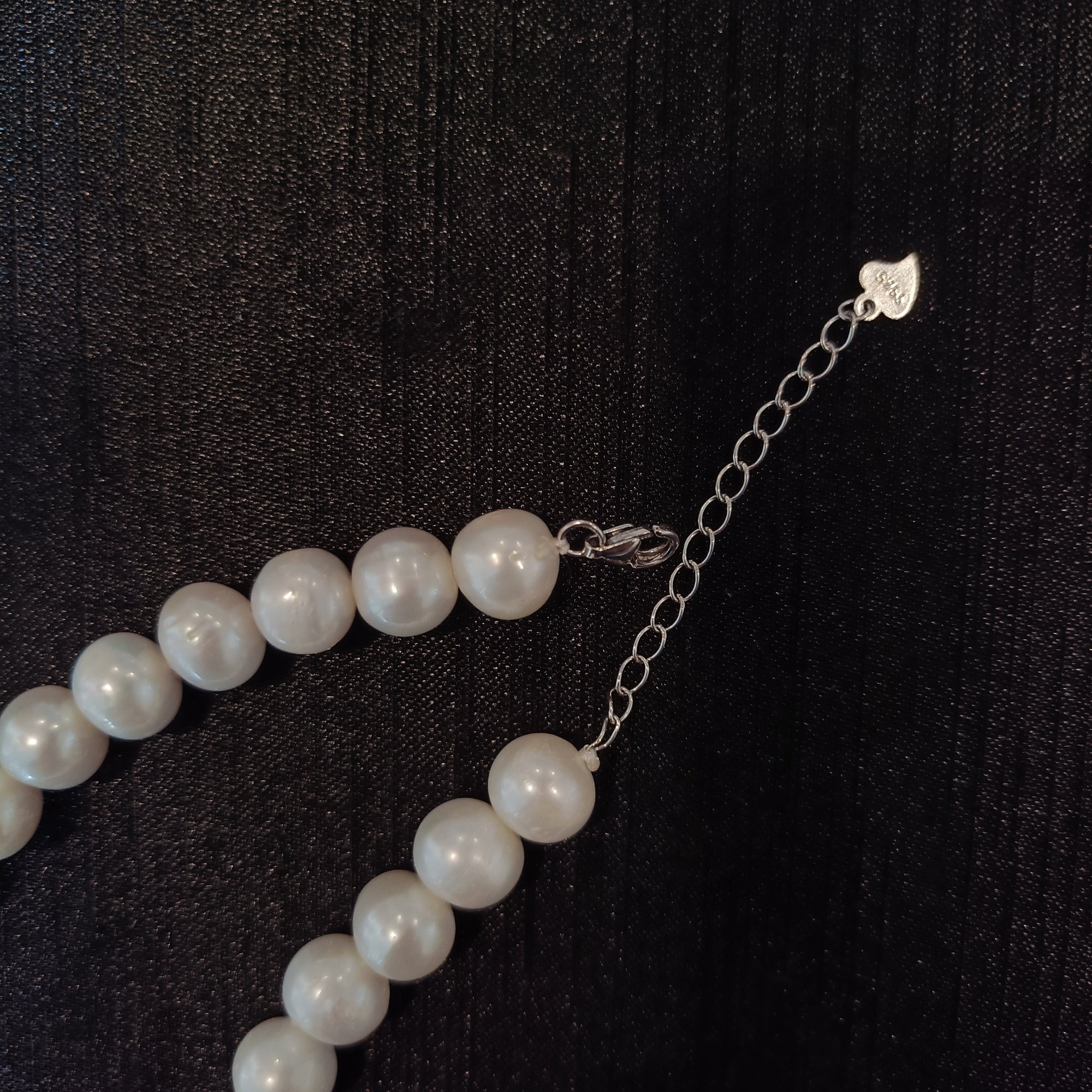 White Round Pearl Necklace, Real Freshwater Pearls, Classic Elegant Strand