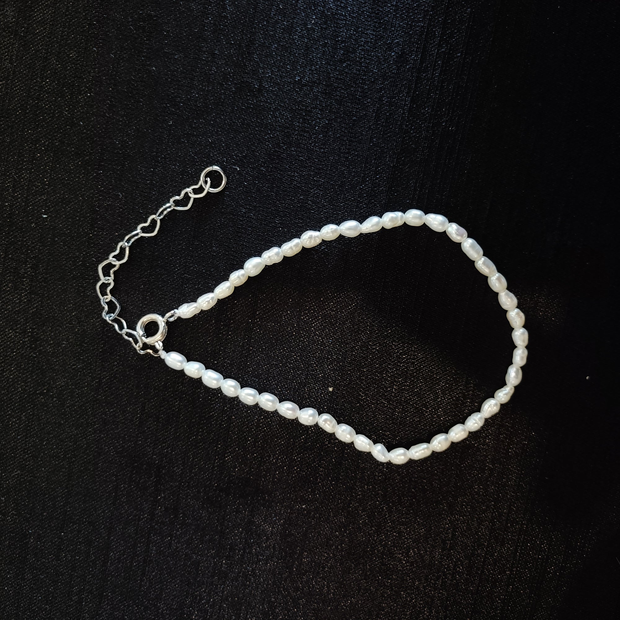 White Pearl Bracelet, Real Freshwater Pearls