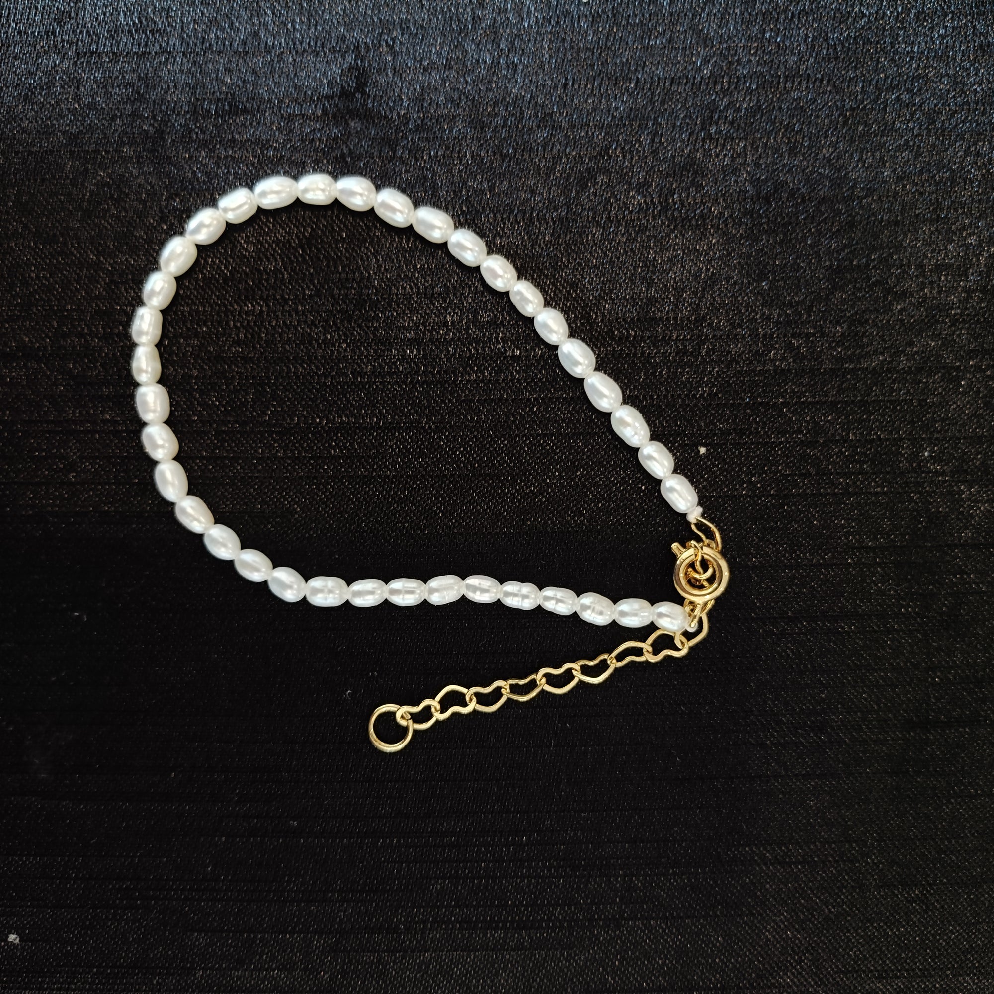 White Pearl Bracelet, Real Freshwater Pearls