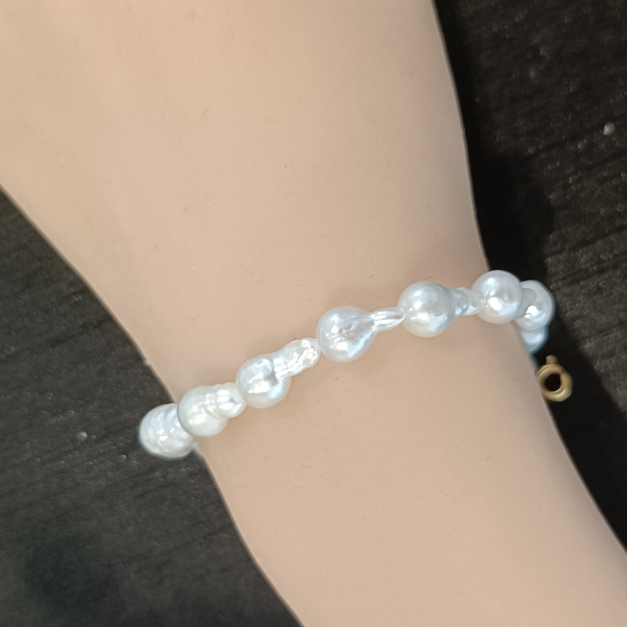 Baroque Pearl Bracelet, Natural Freshwater Pearl Jewelry