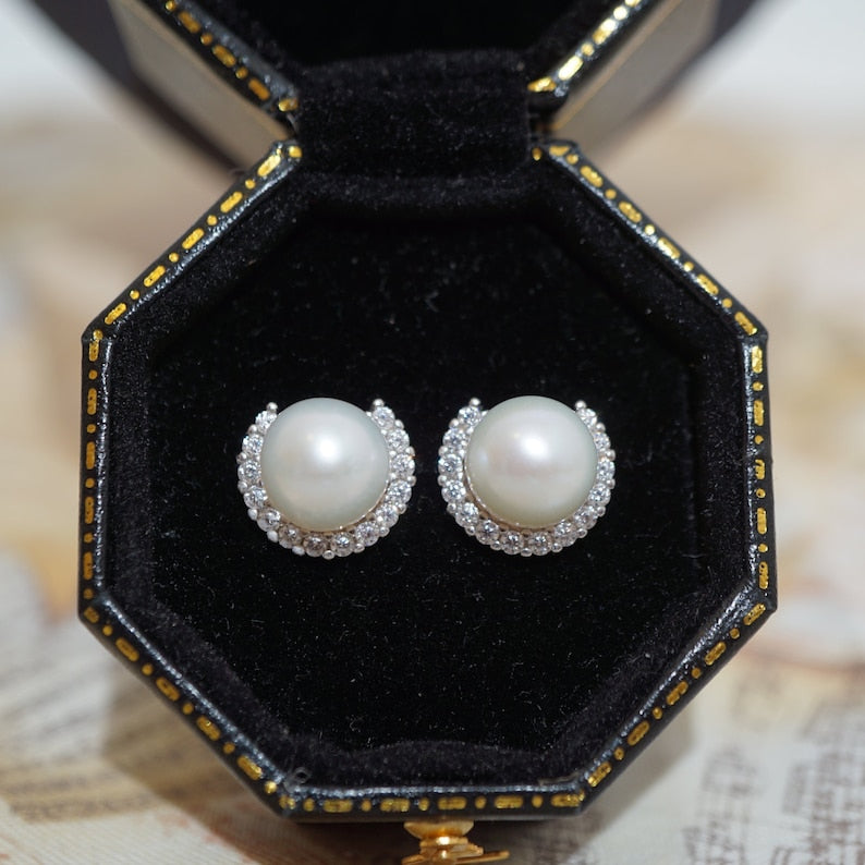 Graceful U-Shape Freshwater Pearl Jewelry Set-Vsabel Jewellery